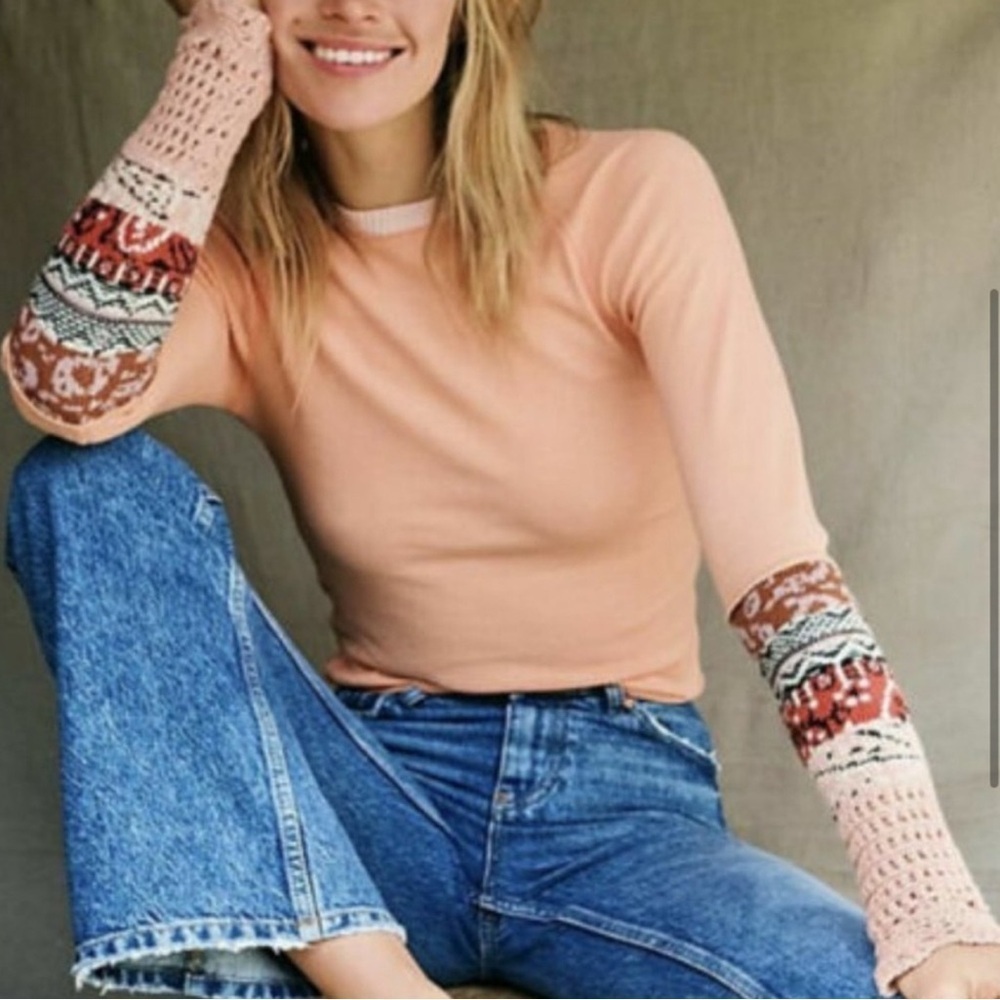 Free People BohoThermal Cuff Tee Rio Orange
Long Sleeve Women Size Medium